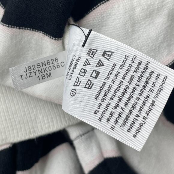 Tommy Hilfiger Women M Stripe Turtleneck Sweater Black White Classic READ Preppy - Picture 10 of 12